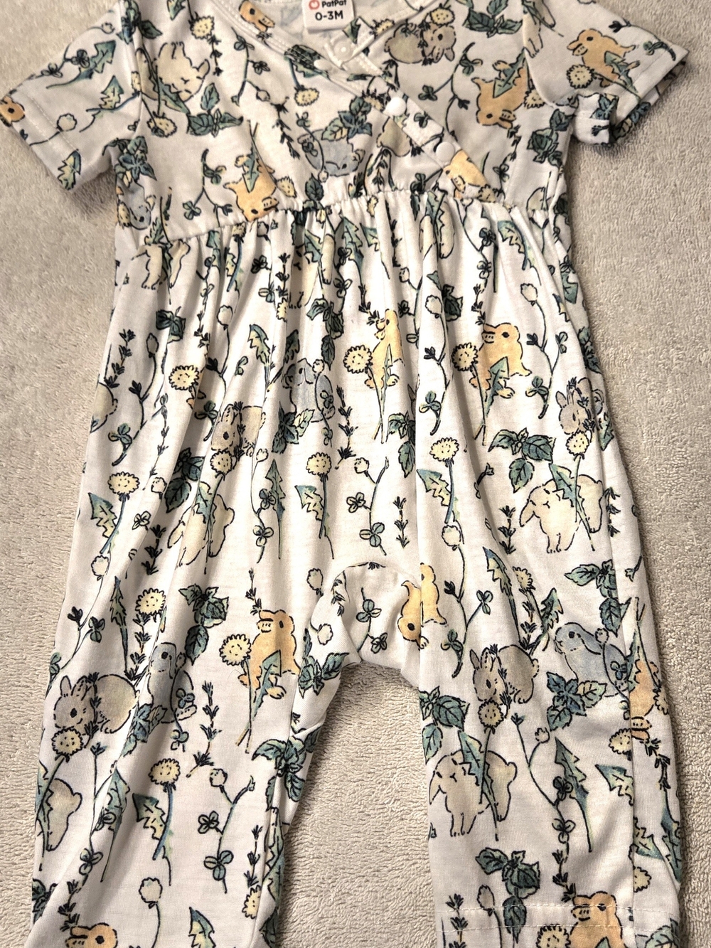 PatPat Woodland Animal Romper 0-3M